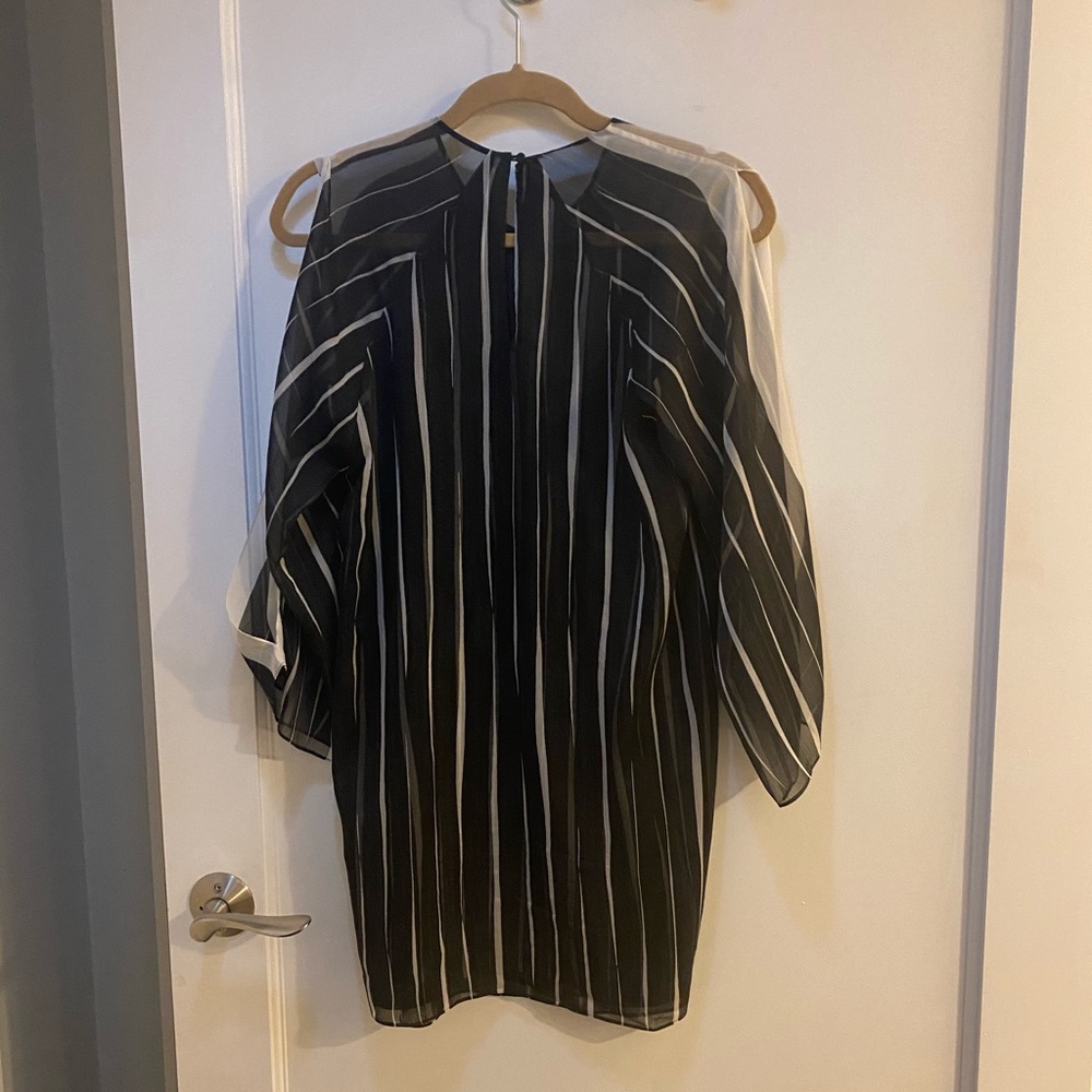 Halston Heritage Striped Mini Dress - Picture 3 of 7